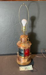 Solid Copper Nautical Theme Table Lamp