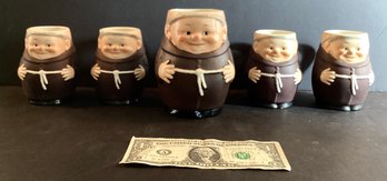 Five Never Used Berta Hummel Cider  Friar Tuck Mugs