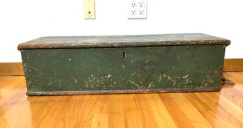 Antique Ships Storage Chest In Green Paint