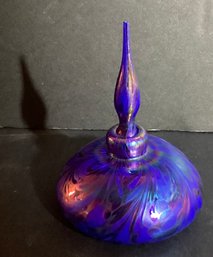 Art Glass Handblown Perfume Bottle Signed And Dated 1997.