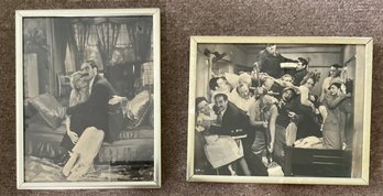 2 Framed Studio Photos Of Groucho  Marx And The Gang