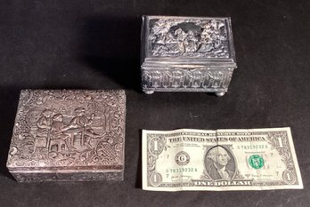 2 Antique Silvered Boxes To Hold Your Treasures