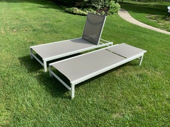 2 Mid Century Style Skiff Outdoor Lounges