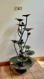 Solid Copper Lilly Pad Garden Fountain