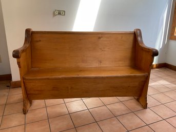 Antique New England Church Pew/ Bench Circa 1830-1850