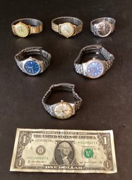 6 Vintage Mens Watches