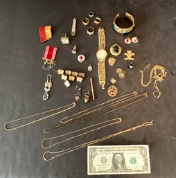 Baubles And Beads! Gold Tone, Gold-filled, And Vermeil Jewelry Lot