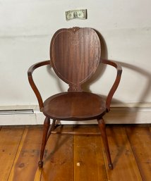 Vintage American Edwardian Mahogany Cameo Back Arm Chair