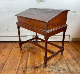 18th. Century New England Desk On Frame Original Feet