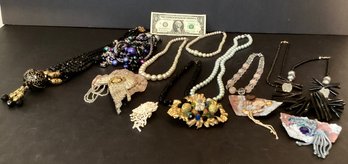 Vintage Costume Jewelry Lot #6: 14 Piece Box Lot