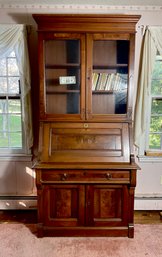 American Black Walnut Victorian Secretary Desk