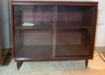 Mid Century Sliding Glass Door Bookcase