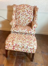 Hickory Chair Co. Wing Chair & Ottoman