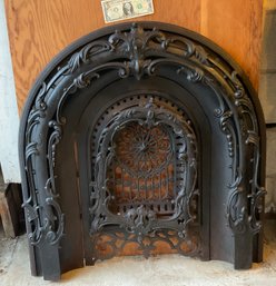 Antique D S Quimby Ornate Cast Iron Fireplace Surround Circa 1850s New York