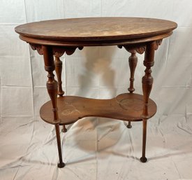 Fancy Antique Oak Studio Oval Table