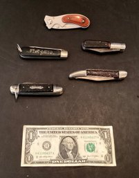 5 Vintage Folding Knives! Super Cool!