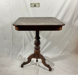 Antique Inlayed Walnut Chess Table Circa 1840-1860