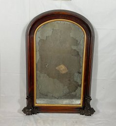 Antique Victorian Walnut Dome Top Mirror