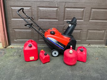 Good Simplicity # 520 -20 Inch Two Cycle Snow Cannon & Gas Cans