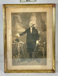 Original George Washington Steel Engraving By C. Pelton Circa 1845