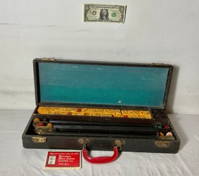 Vintage Mahjong Set In Carrying Case