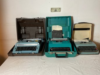 3 Vintage Portable Typewriters