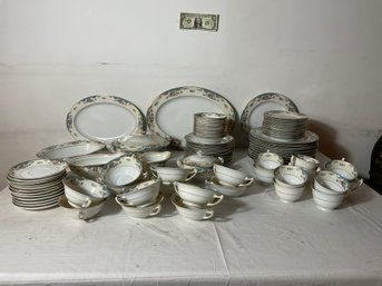 78 Pieces Royal Epiag Czech Decorated Porcelain Dinner Set