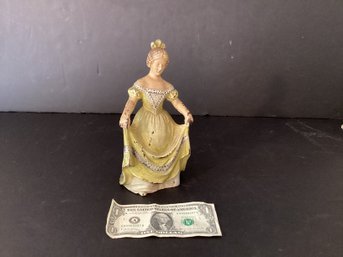 Antique  Cast-iron Doorstop Of A Lovely Lady