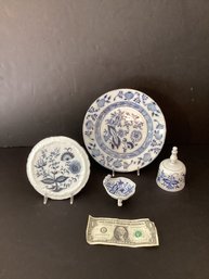 4 Piece Set Of Meissen Blue Onion Items For Your Home