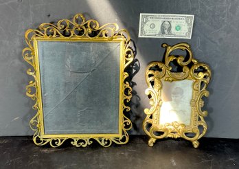 2 Favcy Brass Picture Frames