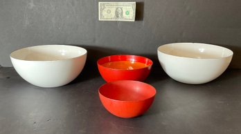 4 Kaj Franck Enameled Bowls Mid Century Modern