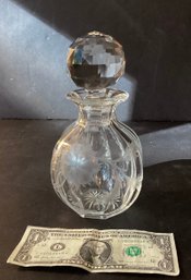 Beautiful Large Antique Intaglio Cut Glass Perfume Bottle