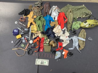 Zoweee! 78 Piece Box Lot Of G.I. Joe Clothing And Paraphernalia