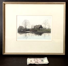 Original Hand Colored S. Lisore Etching