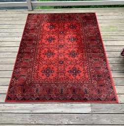 90 X 63 Turkish Pattern Wool Carpet