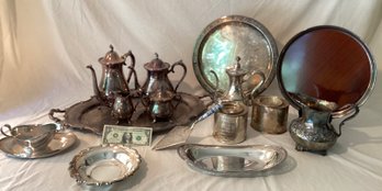 Great  Set Of Silverplate Items For Your Home.