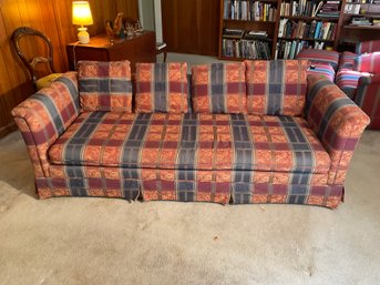 Mid Century Design Sofa  With Custom Waverly Fabric Uphostery