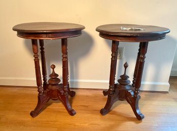 Two Almost Identical Victorian Style Side Tables