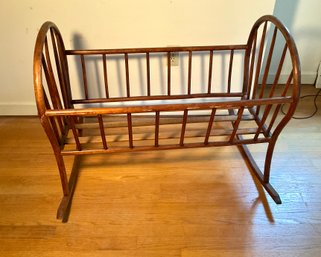 Antique Rrocking Windsor Cradle  Circa 1880