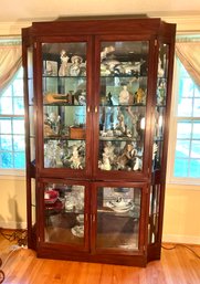 Exquisite Quality Solid Mahogany Bent Glass  Display Cabinet.