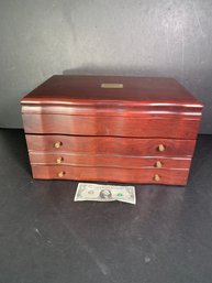 American Made Cherry 3 Drawer Jewelry  Chest