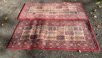 Two 31 X 70 Oriental Style Machine Made Scatter Rugs