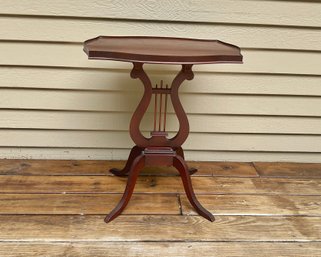 Vintage Lyre Base Side Table