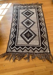 39 X 67 Handmade Vintage Tribal Design Wool Carpet