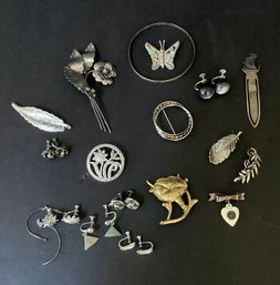 Box Lot Of Vintage/Antique Sterling Jewelry