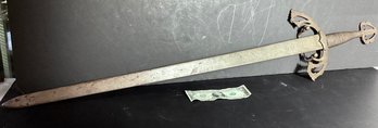 Large Antique Steel Reproduction Presentation Sword