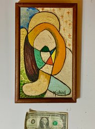 Original (wallace)Michael Mid Century Modern Abstract Oil On Canvas