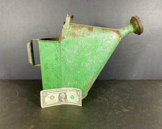 Wonderful Antique Folky Green Painted Metal Watering Can