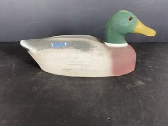 Carved & Painted Wooden Mallard Duck Decoy