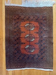 34 X 46 Semi Antique Handmade Bokhara Wool Carpet